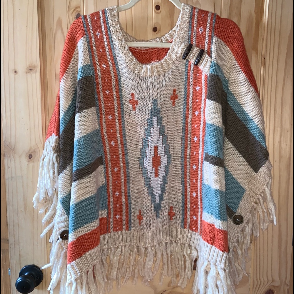 Southwest poncho